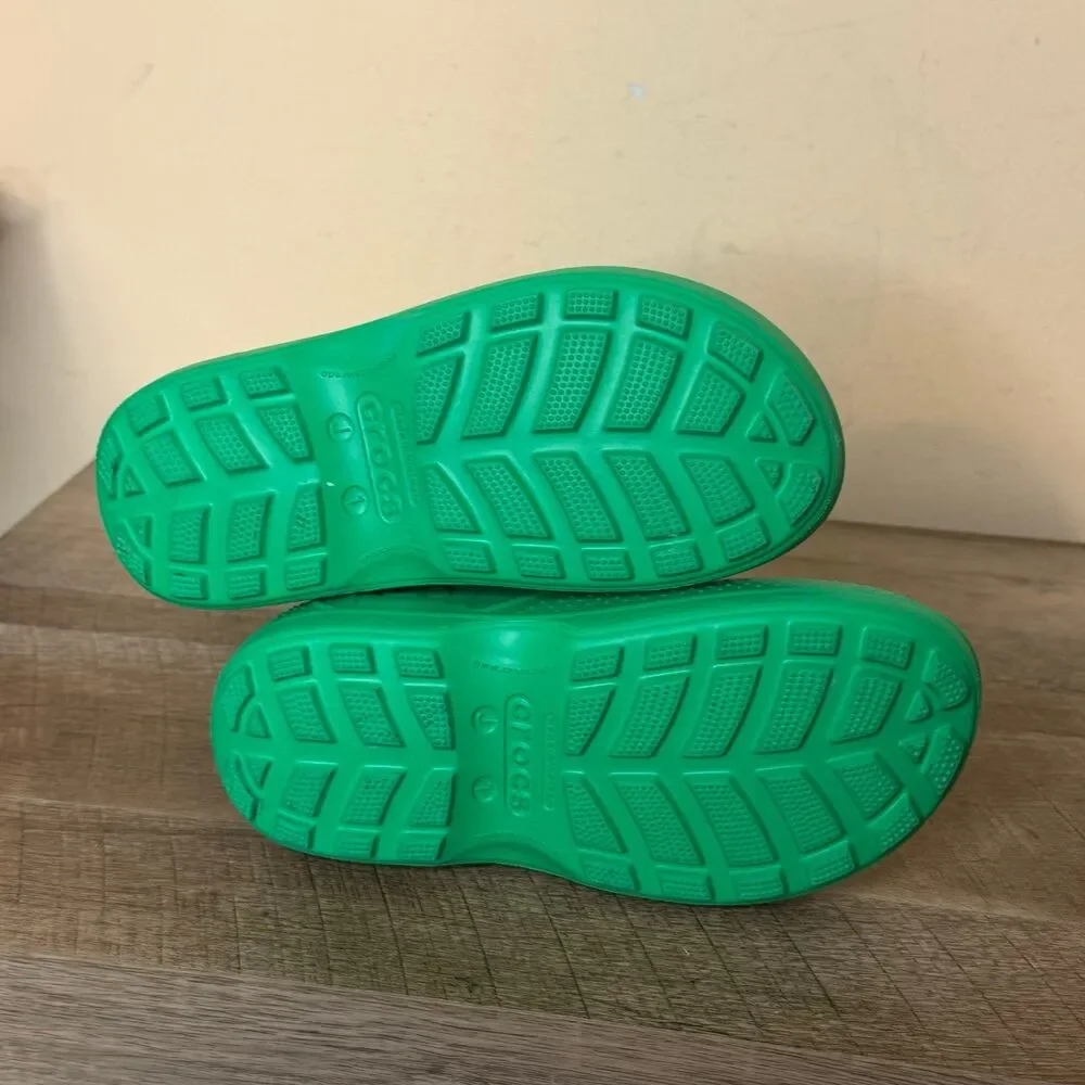 Crocs Kids Handle It Rain Boots Green Waterproof Size Youth 1 shoes